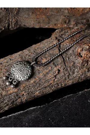Veni Silver-Plated Oxidised Hair Bun Pin