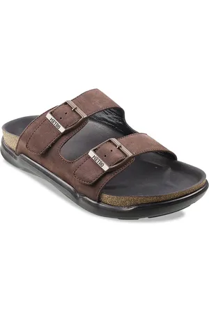 Metro Men Brown Suede Comfort Sandals