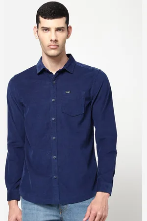 Wrangler Men Blue Slim Fit Casual Shirt