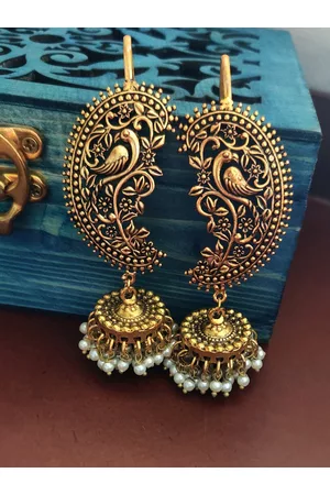 Binnis Wardrobe Gold-Toned Contemporary Drop Earrings