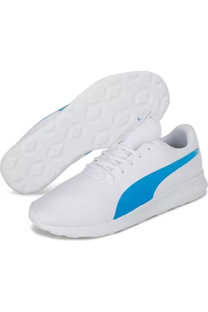 PUMA Men White & Blue Colourblocked Grail Sneakers