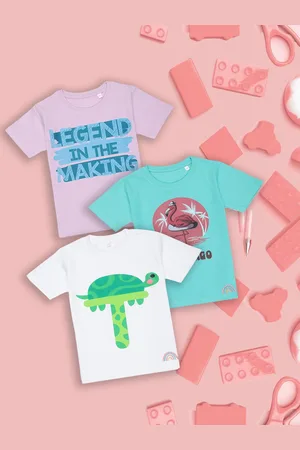 Tossido Kids Pack Of 3 Cotton Printed T-shirt