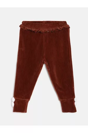 MINI KLUB Girls Brown Solid Leggings