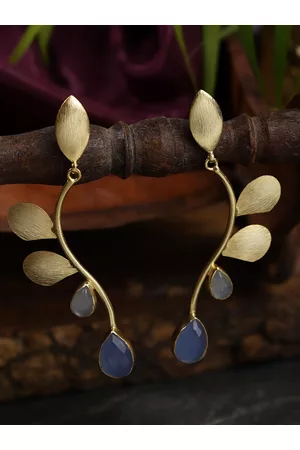 Berserk Gold-Toned Contemporary Drop Earrings
