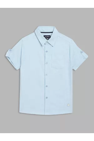 Blue Giraffe Boys Blue Casual Shirt
