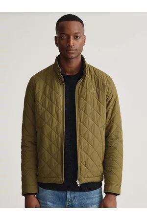 GANT Men Green Checked Windcheater Quilted Jacket