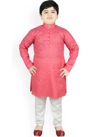 SG Boys Pink Printed Kurta with Pyjamas