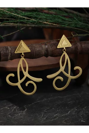 Berserk Women Gold-Toned Contemporary Drop Earrings