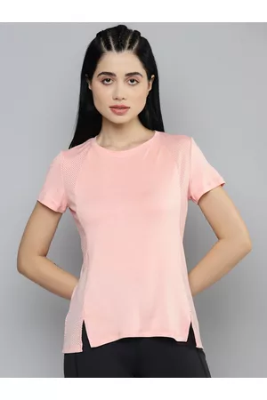 Fitkin Women Pink Solid T-shirt