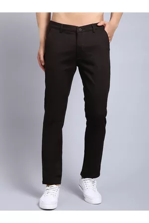 Rodamo Men Brown Slim Fit Chinos Trousers