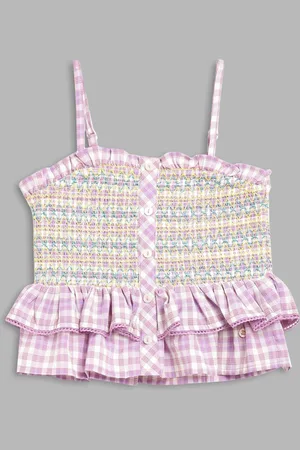 Elle Purple Print Peplum Top
