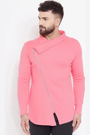 Hypernation Men Pink Solid Tailored Jacket