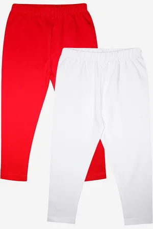 KiddoPanti Girls Pack Of 2 Cotton Ankle-Length Leggings