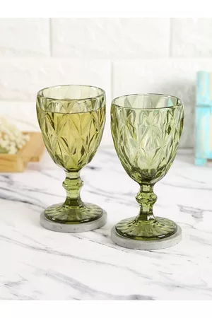 Krsnaa Mehta Set Of 2 Embossed Small Glasses