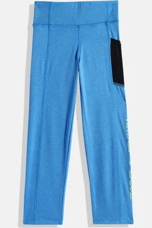 Allen Solly Girls Blue Solid Leggings