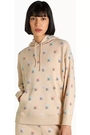 PUMA Women Regular Fit Brand Love AOP Printed Sweatshirt
