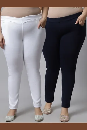 TAG 7 PLUS Women Plus Size Pack Of 2 Solid Ankle Length Woolen Leggings