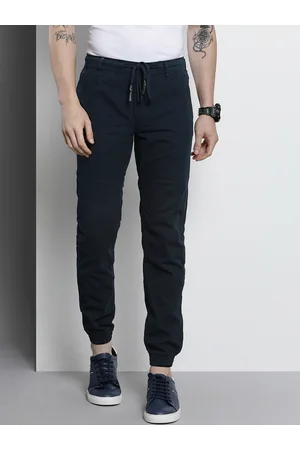 The Indian Garage Co Men Navy Blue Joggers Trousers