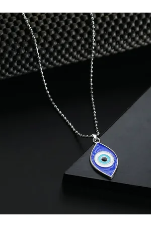 Priyaasi Men Blue Silver-Plated Necklace