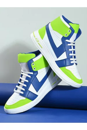 mactree men colourblocked pu sneakers