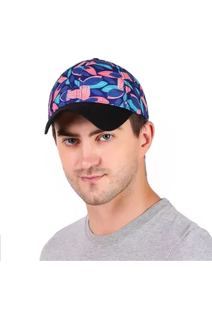 Knotyy Unisex Pink & Blue Printed Snapback Cap