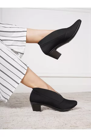 SHEZONE Black Block Pumps
