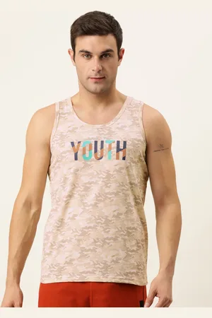 Sweet Dreams Men Beige Printed Lounge T-shirt