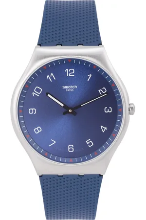 Swatch SkinIrony42 Unisex Navy Blue Water Resistant Analogue Watch SS07S102