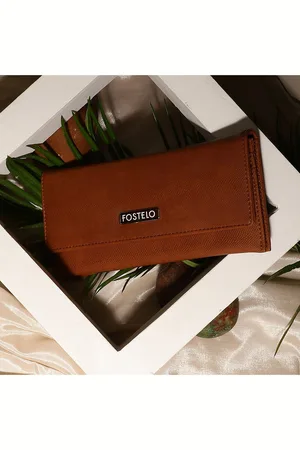 FOSTELO Women Tan Solid Purse Clutch