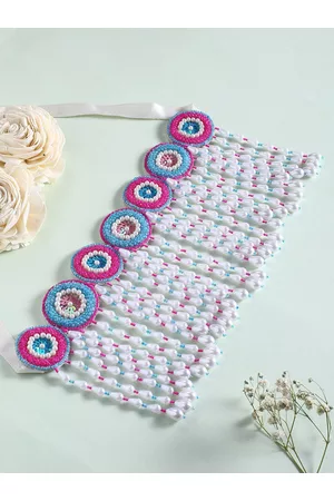 justpeachy Pink & Blue Handcrafted Necklace