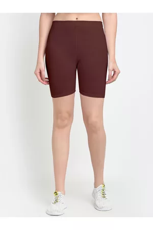 GRACIT Women Brown Cycling Sports Shorts