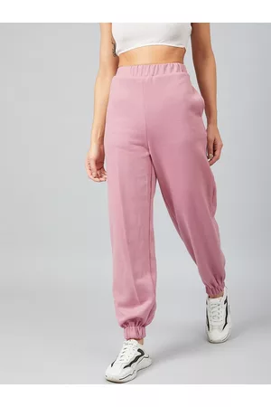ATHENA Women Mauve Relaxed Loose Fit Joggers