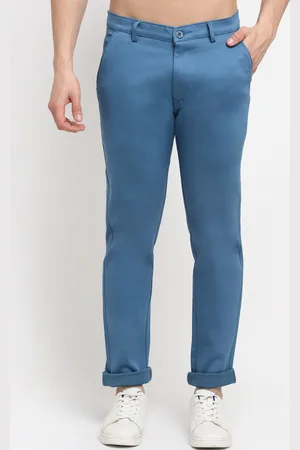 Rodamo Men Blue Slim Fit Chinos Trousers