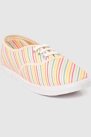 Kook N Keech Women Multicoloured Striped Sneakers