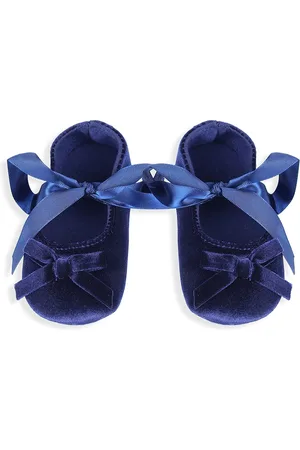 Baby Moo Infant Girls Blue Patterned Booties