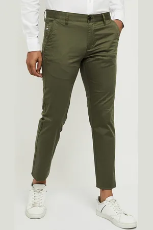 Buy Olive Trousers & Pants for Men by MAX Online | Ajio.com
