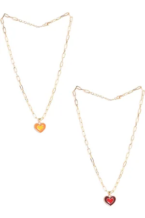 EL REGALO Pack Of 2 Gold-Plated Necklace