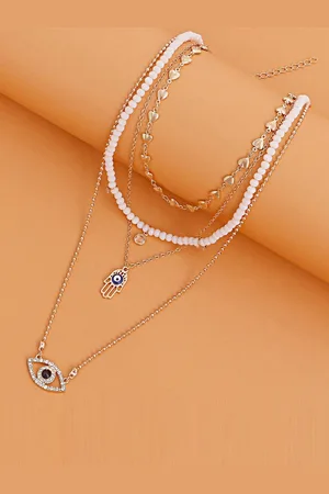 Jewels Galaxy Gold-Toned & White Gold-Plated Necklace