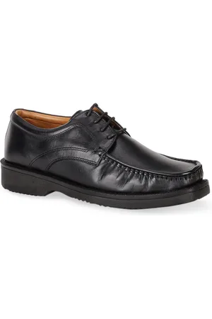 Bata Men Black Solid Leather Formal Derbys