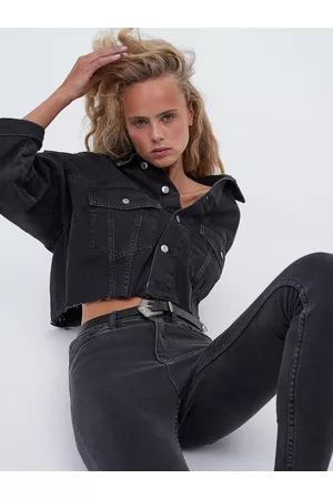 H&M Women Grey Skinny High Ankle Jeans