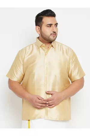 Vastramay Men Gold-Toned Premium Casual Shirt