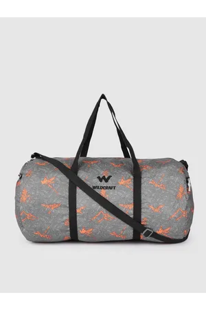 Wildcraft Unisex Grey & Orange Printed Duff 2 Duffel Bag