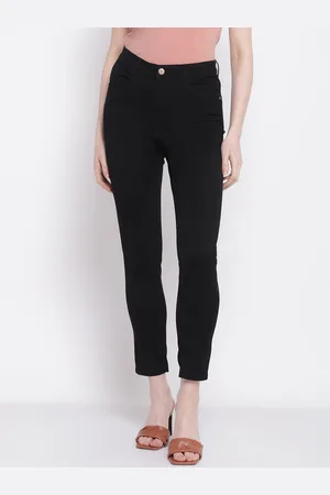 CANTABIL Women Black Jean Straight Fit Stretchable Jeans