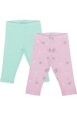 My Milestones Girls Pack of 2 Ankle Length Cotton Leggings