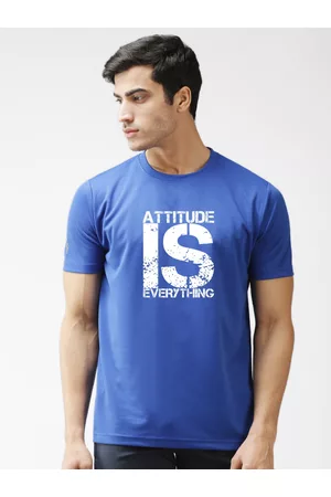EPPE Men Blue Typography Printed Sports T-shirt