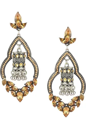 DESI COLOUR Brown Classic Drop Earrings