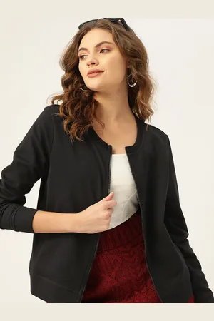 DressBerry Women Black Solid Sweatshirt