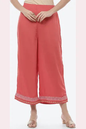 Rangriti Women Orange Printed Flared Culottes