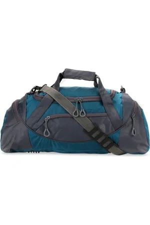 Novex Unisex Turquoise Blue & Black Solid Duffel Bag