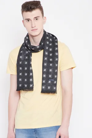 Alvaro Castagnino Men Grey & White Printed Mufflers